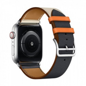  TTech Leather Single loop Series Apple Watch 42 mm/44 mm Beige/Blue