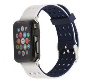    Primo  Apple Watch 42mm / 44mm - Navy Blue&;White 4
