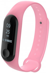   UWatch Luminous Silicone Band For Mi Band 3/4 Bright Pink 3