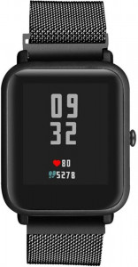  Uwatch Milanese Magnetic Strap For Amazfit Bip Black