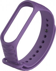  Uwatch Replacement Rhombus Silicone Band For Xiaomi Mi Band 3/4 Purple 3