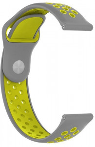  UWatch Silicone Double color strap for Amazfit Bip Grey/Yellow 3