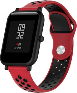  UWatch Silicone Double color strap for Amazfit Bip Red/Black