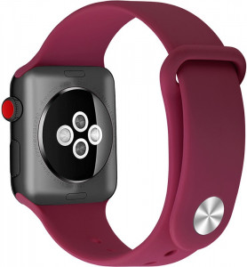    UWatch Silicone Strap for Apple Watch 38/40 mm Rose Red 3