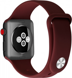    UWatch Silicone Strap for Apple Watch 38/40 mm Wine Red 3