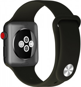    UWatch Silicone Strap for Apple Watch 42/44 mm Dark Olive 3