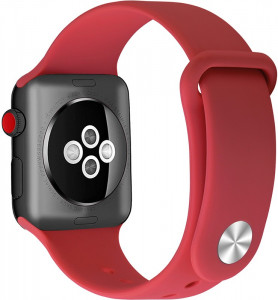    UWatch Silicone Strap for Apple Watch 42/44 mm Red 3