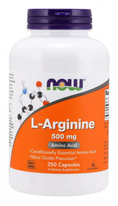  NOW L-Arginine 500 mg Capsules 250  (4384302606)