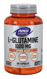  NOW L-Glutamine Double Strength 1000 mg Veg Capsules 120  (4384302311)