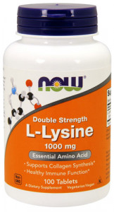  NOW L-Lysine Double Strength 1000 mg 100   