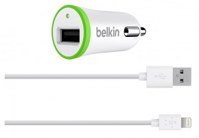    Belkin Car charger 1USB 2.1A + Lightning cable White