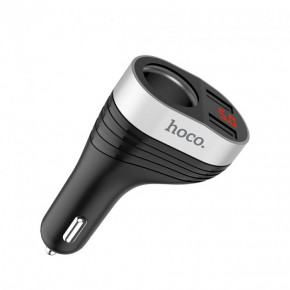    HOCO Z29 Regal digital display cigarette lighter car charger Black 3