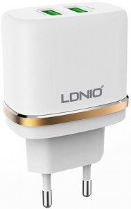    Ldnio DL-AC52 Travel charger 2USB 2.4A with Lightning cable White