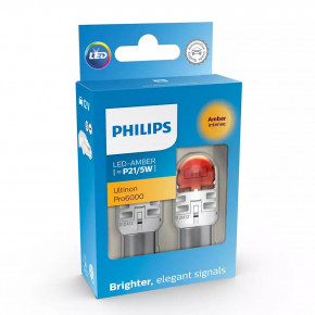   Philips 11499AU60X2 P21/5W LED Ultinon Pro6000 SI 12V BAY15d amber