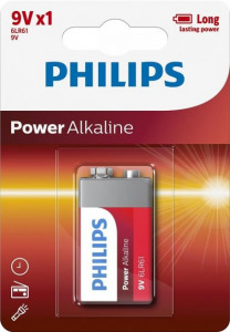  PHILIPS  6LR61 Power Alkaline * 1 (6LR61P1B/10)