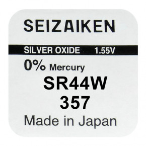   - Seiko 357 (SR44W/SR44), 1.55V,  3