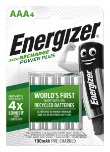  Energizer Recharge Power Plus, AAA/(HR03), 700mAh, LSD Ni-MH,  4