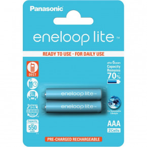  Panasonic Eneloop Lite AAA 550mAh NI-MH x 2 (BK-4LCCE/2BE)