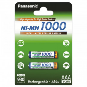  Panasonic High Capacity AAA 1000mAh 2BP Ni-Mh