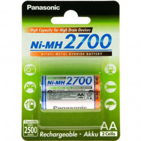  Panasonic High Capacity AA 2700mAh NI-MH x 2 (BK-3HGAE/2BE)