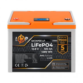   LogicPower 12V 100 AH (1280Wh)    LCD (BMS 80A/40) LiFePO4
