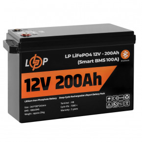    LogicPower 12V 200 AH (2560Wh)   (Smart BMS 100) LiFePO4 (3)