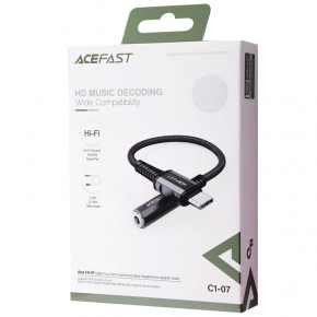 Acefast C1-07 USB-C to 3.5mm aluminum alloy Black 5