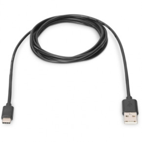  ASSMANN USB 2.0 (AM/Type-C) 1.8  Black (AK-300136-018-S) 4