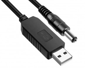    USB 5V - DC 5.5-2.1/12V  , 