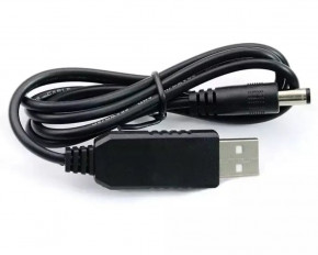    USB 5V - DC 5.5-2.1/12V  ,  3
