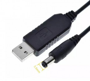    USB 5V - DC 5.5-2.1/12V  ,  4