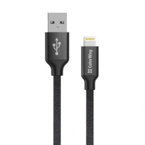   ColorWay USB 2.0 AM to Lightning 2  black (CW-CBUL007-BK)