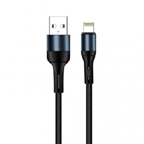  ColorWay USB - Lightning nylon 2.4  1  Black (CW-CBUL045-BK)