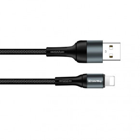 ColorWay USB - Lightning nylon 2.4  1  Black (CW-CBUL045-BK) 3