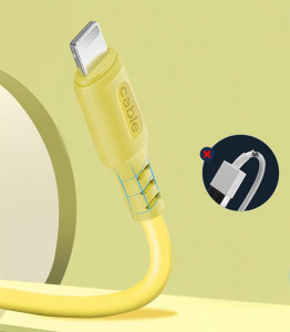  ColorWay USB - Lightning soft silicone 2.4  1  Yellow (CW-CBUL043-Y) 4