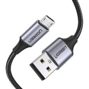   Ugreen USB 2.0 AM to Micro 5P 1.0m US290 Aluminum Braid Black (60146)