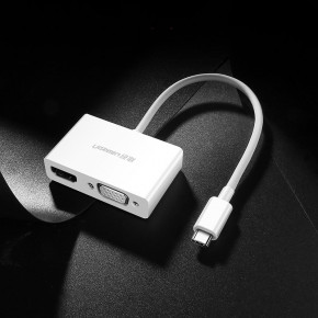  Ugreen USB Type C to HDMI + VGA Converter MM123 (White) (30843) 5