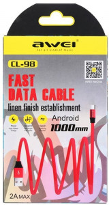   Awei CL-98 Micro cable 1m Red (1)