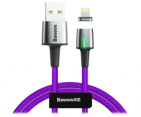  Baseus Zinc Magnetic Lightning USB For iP 2.4A 1  Purple (CALXC-A05)