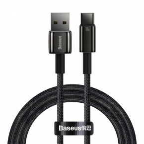   Baseus Tungsten Gold Fast Charging USB to Type-C 100W 1  Black