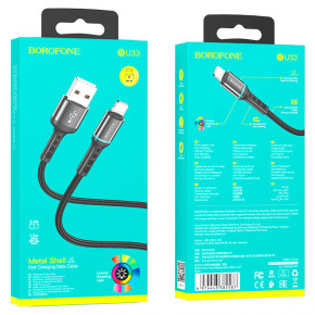  Borofone USB Apple Lightning 2.4 A 1,2  Black (BU33LB) 5