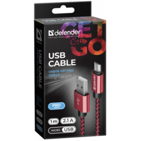   Defender USB08-03T USB 2.0 AM to Micro USB 5P 1  red (87801) 4