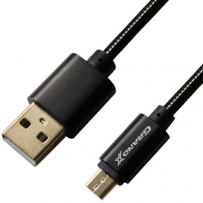  Grand-X USB-microUSB 2.1A 1 Black (MM-01B)