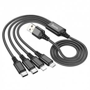     Hoco X76 4  1 USB to Type-C + Type-C + Lightning + Micro USB 2A 1   (49858)