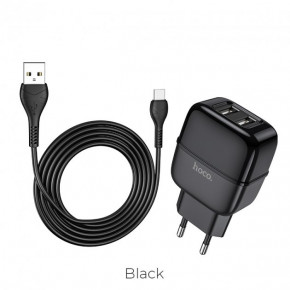   Hoco Type-C cable Highway C77A |2USB, 2.4A|  3