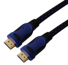  HDMI-HDMI 19PM/M 5m, v1.4a (3D), HQ-Tech HDM-040-050,  Blue&Black, 