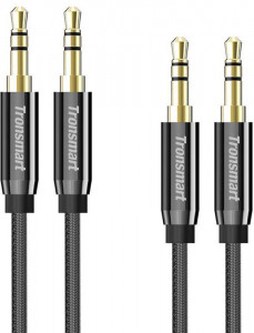  Tronsmart S3C02 3.5mm Premium Stereo AUX Audio Cable Pack (1.2m + 2.4m) Grey #I/S