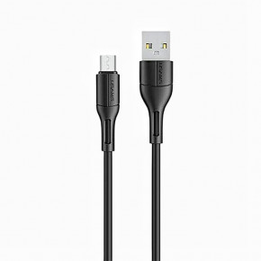  Usams US-SJ502 U68 USB Micro 2A 1m Black (SJ502USB01)