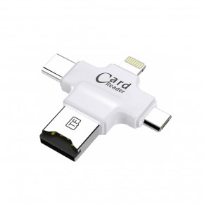  Coteetci 4 in 1 Card Reader White (CS5125-WH)