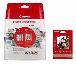    Canon  CLI-481 C/M/Y/B +  PP-201 50  Multipack (2101C004)